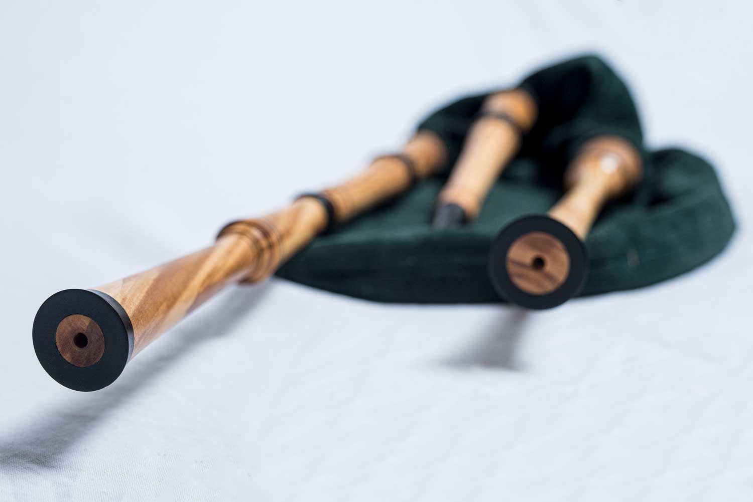 Zierringe an einem handgefertigten Dudelsack